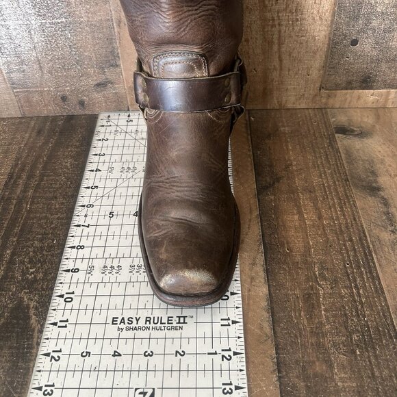 Frye 700 Buckle Harness Square Toe Moto Boots Womens 9 M - Picture 7 of 12